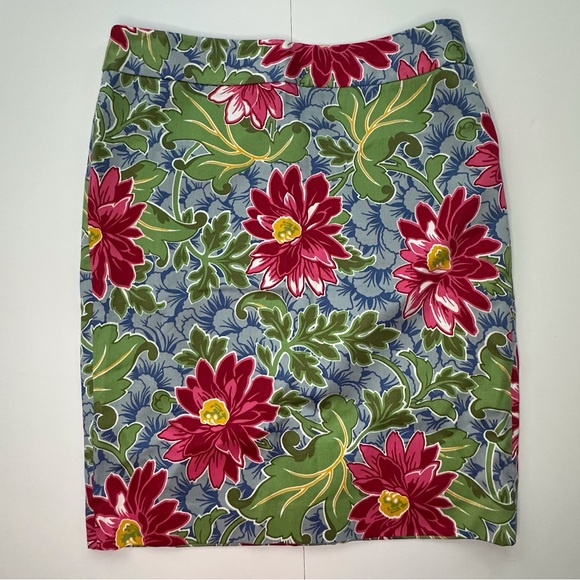 Talbots multicolor floral straight pencil skirt zipper‎ closure women’s 10p - Picture 1 of 13